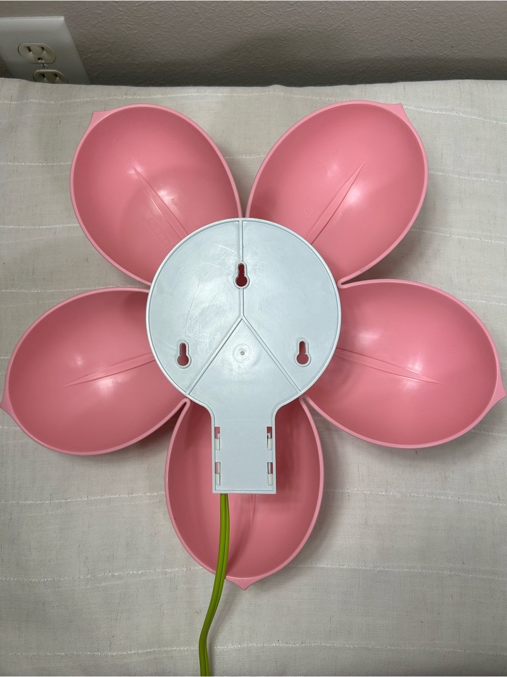 Vintage IKEA Smila Blomma Pink Green Five Petals Wall Lamp Girls Room / Nursery - Picture 8 of 10
